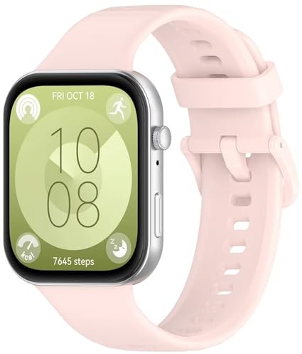 FTRONGRT Cinturino Orologio Compatibile con Huawei Watch Fit 4 Pro/Fit 4/Fit 3, Cinturino di Ricambio in Silicone - Rosa