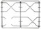 FIGEVIDA Kit 2 griglie in ferro smaltato nero lucido 395 x 263 mm. per cucina piano cottura 4 fuochi C00322214 - C00330173 PER Whirlpool