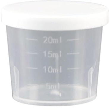 Vaso medidor de medicamentos con tapa, 20/30/50 ml, vaso de plástico transparente multiusos para dispensar medicina E6P5