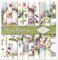 ITD Collection - Scrapbook Papier - Scrapbooking Set - Motivpapier zum Basteln - Dekorpapier 12x12 inches - 310 x 310 mm - 10 Blatt + 1 – Spring Wreath - SLS-076