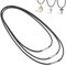 MCSQK 3 pièces Cordon Cuir Homme pour Pendentif, Chaine Collier Noir, Cordon Tour de Cou Femme 3mm Longeur, Cordon Bijoux Enfant Longeur 45/50/55cm