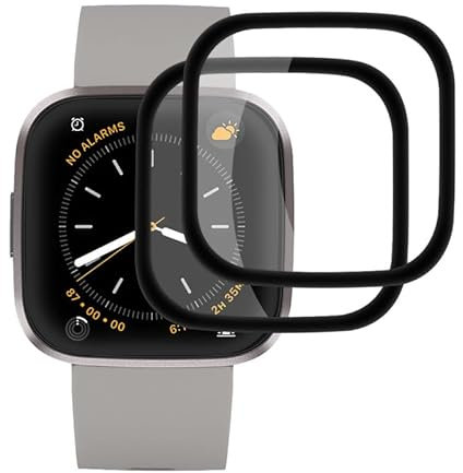 FOXZKISS 2 Stück für Fitbit Versa 2 Schutzfolie, Anti-Kratzen Blasenfrei Folie für Panzer Fitbit Versa 2 Displayschutz, HD Schutzglas für Fitbit Versa 2 Glas, für Fitbit Versa 2 Displayfolie