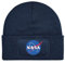 NIMAMA Mütze Beanie NASA Wintermütze Statement Spruch Print Geschenk Unisex Strickmütze für Herren & Damen - Navyblau