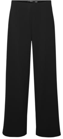 VERO MODA Wide Pant Vmberlin Zamira MW Pantalon Large Noos, Noir, M / 30L Femmes