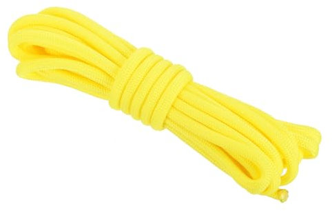 Rebower 550 Paracord Rope 3 m, 4mm Thin Paracord Nylon Cord 7-Strand Core [for Tent Camping Outdoor Gear] - Yellow