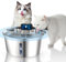 Cat Water Fountain for Drinking, 7L Wireless Cat Fountain, Stainless Steel Dog Water Fountain with Motion Sensor, Ultra Quiet