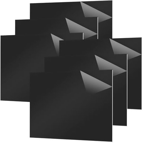 6 Pièces Feuilles de Plastique ABS, 30x20 cm Plaque Plastique pour Gravure Laser, Panneaux de Feuilles, Panneau Gravable Dur pour CNC Découpe Personnalisé Artisanale (6 * Blanc Sur Noir)
