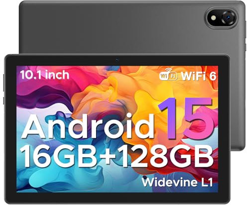 DOOGEE U10 (2025) Android 15 Tablet 10 inch, 16GB RAM+128GB ROM(1TB TF), 2.0 GHz/1280 * 800 HD+ IPS/WiFi 6/Bluetooth 5.0/5060mAh/5MP+8MP/OTG/Type C/3.5mm Headphone Jack(Gray)