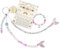 UTEFIF Schulkind Geschenk, Rechenkette Schultüte Endlich Schulkind Geschenk zur Einschulung, mit Grußkarte, Armband zur Einschulung (Lila)