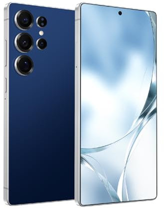 Fine Life Pro Téléphone déverrouillé, Smartphone 4G - LTE, Appareil Photo 5MP + 16MP, 4GB RAM, 64GB ROM, 256GB étendu, écran 6,8 Pouces, Lunette entièrement métallique, sans contrat (Dark Blue)