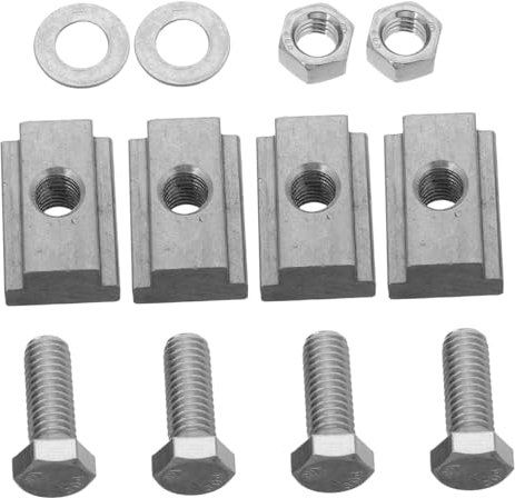 JUMPLAWN 4 Sätze Anhängerschienenmuttern Zubehör Für Ladeflächenträger LKW Muttern T Nut Trägerzubehör Dachträger T Bolzen Zurrgurte T Nut Kopfteilschrauben Muttern