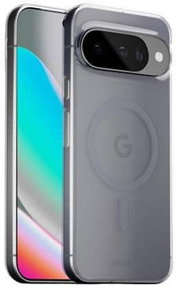 Mous Hülle für Google Pixel 10/10 Pro (2025) - Kompatibel mit Qi2, MagSafe und Pixelsnap- Super Thin - Kristallklar & Schlankes Design – Grey Tint