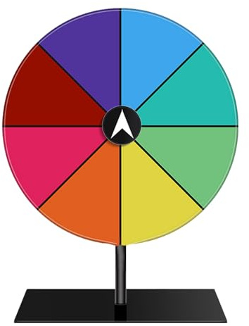 Spinner Wheel Fortune - Turning Fair Game, Drehrad für pädagogische und kollektive Spiele | Klassenzubehör und Schulparty, ideale Festivals, Treffen, Jubiläumsveranstaltungen