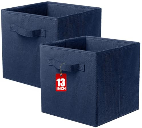 powerking Cube Storage Boxes, Foldable Fabric Storage Bins And Cloth Storage Organizer Drawer For Shelves, Closet And Toys Storage, 33 X 33 X 33 CM