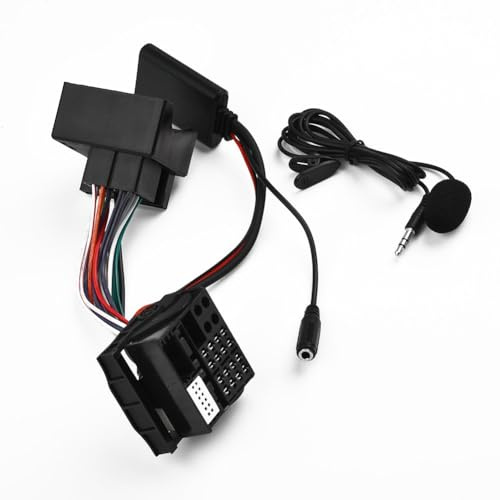 FUANA Auto Audio Adapter mit Mikrofon für Mercedes-Benz APS NTG CD20 30/50 Radio, für Audio 20/30/50 APS und A/B/C/CLK/GL/für M/S/SL/CLCL-Klasse Modelle