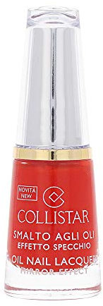Collistar Smalto agli Oli Effetto Specchio, n. 309 Mandarino, Smalto con oli ristrutturanti e nutrienti, Colore intenso a lunga durata, Finish brillante, con Olio di Argan e Jojoba, 6 ml
