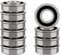 XiKe 10 Pack Flanged Ball Bearing ID 1/2 x OD 1-1/8, Suitable for Lawn Mower, Wheelbarrows, Carts & Hand Trucks Wheel Hub, Replacement for MTD, Honda, 12118 ＆ Rotary 324 Etc.