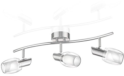 ledscom.de Deckenleuchte ELERA, dreiflammig inkl. LED E14 Lampen je 458lm extra-warm-weiß
