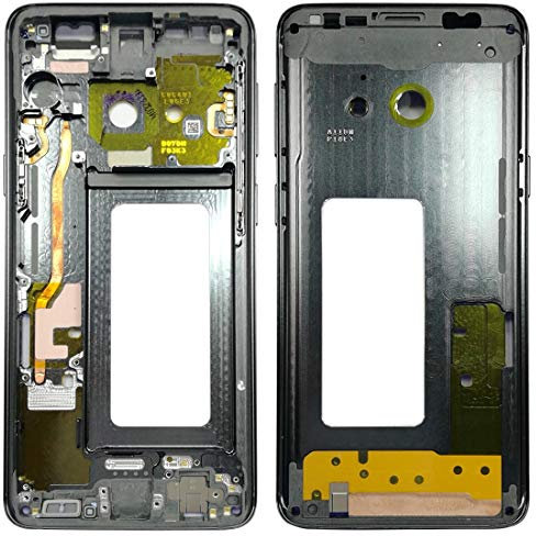 Wigento Mittelrahmen Rahmen Kamera Glas Gehäuse für Samsung Galaxy S9 G960 G960F Grau