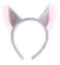 Grey and Pink Mouse Ears Fancy Dress Hair Alice Band Headband