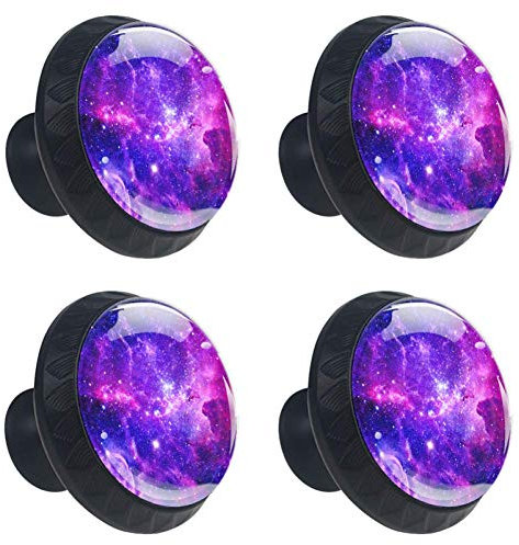 Galaxy Stars Sky Cabinet Door Knobs Handles Pulls Cupboard Handles Drawer Wardrobe 4pcs