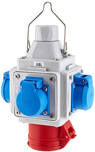 Hängeverteiler mit 1xCEE 16A, 400V, 5pol, 4xSchuko 250V-ABL Z30.05