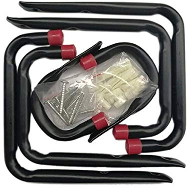 Large Heavy Duty Garage Storage Utility Hooks for Ladder,Tools Hose, Black Wall Mount Garage Hangers Organiser with all fitting & Screws (6 hooks)