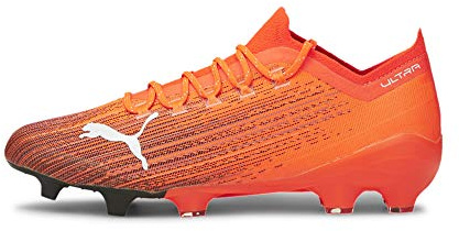 PUMA Unisex Adult ULTRA 1.1 FG/AG Football Shoe, Shocking Orange-Puma Black, 7 UK