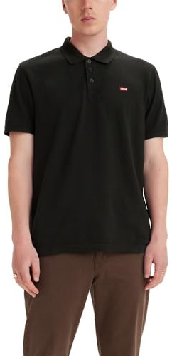 Levi's Men's Housemark Polo, Mineral Black, Large