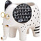 matches21 Blumentopf Elefant mit Brille Gold Pflanzgefäß Übertopf schwarz weiß Dekor modern Keramik 16x11x13 cm