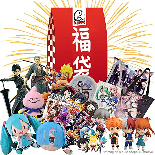 Generico Fujidori Lucky Bag Anime Manga con ACTION FIGURE e Gadget Originali Giapponesi