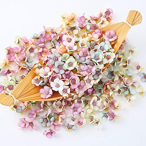 Xionghonglong 100 Stücke Bunte Kunstblumen Wie Echt 2cm Gänseblümchen Fake Flowers Deko Blumen Künstlich Klein Stoff Blumen Basteln Für Hausgarten Hochzeit Feste Partei Haus DIY Scrapbooking
