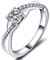 YL Verlobungsring Ehering 925 Sterling Silber mit 5MM 3A Zirkonia April Geburtsstein Unendlichkeit Ring für Damen（Größe 54）