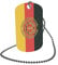 U24 Dog Tag Erkennungsmarke ID Tag an Kette Flagge DDR NVA Truppenfahne Alu 30 x 50 mm