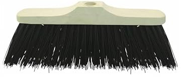 MAQA 1 pz Scopa industriale 27 cm, Scopa esterno per Giardini, Balconi e Vialetti, Scopa con Setole Fitte e Rigide