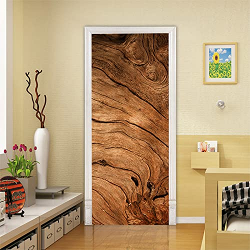 Türtapete Selbstklebend 3D 77X200 Holz Türtapete Selbstklebend Türposter Fototapete Türfolie Poster Tapete 3D Türaufkleber Diy Türbild