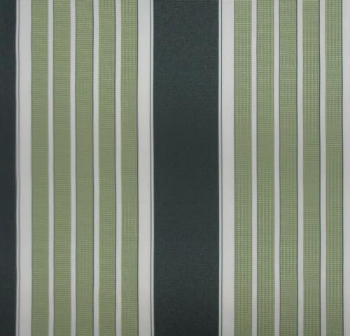 Decorspace Tenda da sole a caduta cassonata per balcone e veranda con braccetti telo impermeabile (300 x h 300 cm, Verde/Bianco)