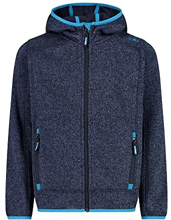 CMP - Kinder-Knit-Tech-Jacke mit fester Kapuze, B. Blaue Donau, 176