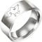 Luxylei Knöchelringe Edelstahlring Ukrainische Kartenmuster Zappel Bandringe Vintage Gothic Einfacher Fingerring Für Frau Mann