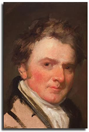 Gilbert Stuart Portrait eines Gentleman Poster, dekoratives Gemälde, Leinwand, Wandkunst, Wohnzimmer, Poster, Schlafzimmer, 50 x 75 cm