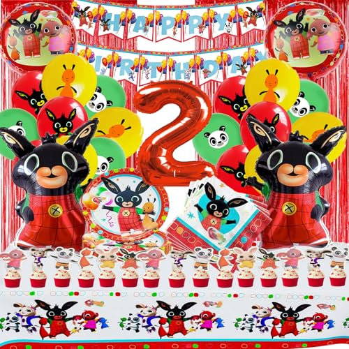 Bunny Party Tableware, Birthday Party Set, Party Decoration, Party Tableware Set, for Children's Birthday Party Theme Birthday Party Decorations Party Tableware Paper Plates Plates Napkins Banner