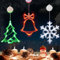LOLStar Christmas Window Decorations,3 Pack Jingle Bell,Christmas Tree,Snowflake Christmas Window Lights with Suction Cup, Timer Function & Slow Fade Mode Battery Operated Indoor Lights for Christmas