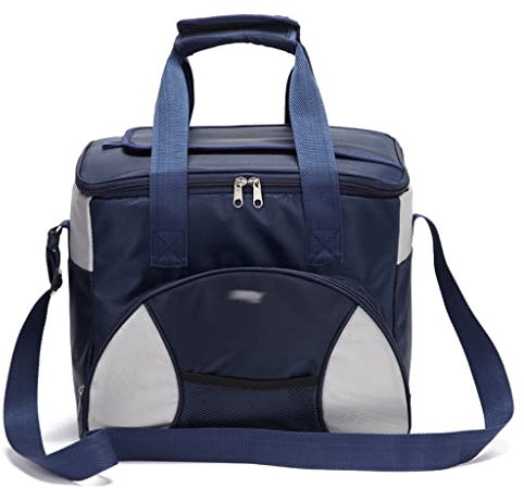 Große 25 l tragbare Lunch-Kühltasche, Isolierung, Picknick, Eisbeutel, Lebensmittel-Thermotasche, Getränketräger, isolierte Taschen (blau, Einheitsgröße)