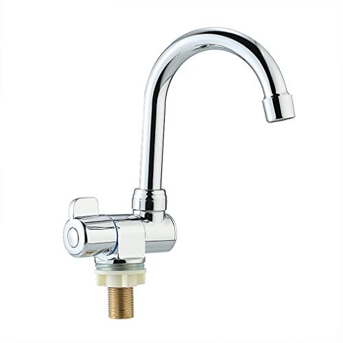Robinet,ERYUE Robinet de cuisine haut de gamme de robinet de pivotement monté par mur/terrasse pour camping-car de camping-car de camping-car de voyage de carlingue