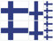 Samunshi® Aufkleber Set Finnland Autoaufkleber 10 Flaggen Set 10cm Set Finnland
