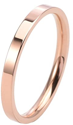 Epinki Eheringe Trauringe, Edelstahl Ringe 3MM Geometrische Spinner Ringe Ringe Herren und Damen, Damenring Rose Gold Gr.54 (17.2)