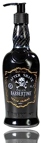 BARBERTIME Aftershave Cream Cologne | Frische und kühlende Post Shave 2-in-1 feuchtigkeitsspendende Herren-Balsam-Lotion | Nr. 1 Black Pearl 400 ml