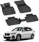 Auto Fußmatten Kompatibel mit BMW X1 F48-F49 2015-2022 Geruchlos 4.5D Passform Allwetter Automatten 5 Teilige | Antirutschmatte Hoher Rand Gummimatten Schwarz Fussmatten Vorne Hinten Autoteppich