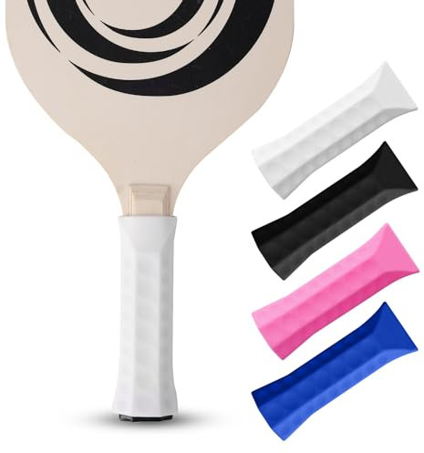 NQEUEPN 4pcs Grip Tape for Pickleball Paddle Tour, Racket Silicone Handle Sleeve Comfortable Grips for Tennis Elbow Bands, Increased Grip Strength, Shock Reduction, Finger Support (4 Colors)