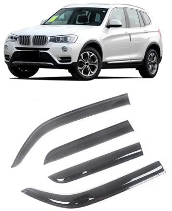 ZIROXI Autofenster Windabweiser für BMW X3 F25 2011 2012 2013 2014 2015 2016 2017 Vorne Hinten Regenabweiser Car Wind Visier Deflectors Abdeckung Zubehör